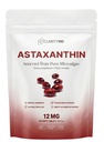 Astaksantyna 12 mg przeciwutleniacze Suplement - Naturalne źródła mikroalg - Lipid- Softgel do zwiększonej absorpcji - Cognitive, Vision & Joint Support - 30 Softgels (Opakowanie po 1)