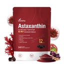 10 w 1 Astaksantyna 12 mg Suplementy, 4 Miesiące Dostawy, Astaxantina Przeciwutleniacz z świeżego Haemococcus Pluvialis, Zawiera likopen, ziarno winogron, Witamina E, & Więcej Wspiera Oko, Joints, Zdrowie skóry