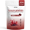 Rovina Astaksantyna 12 mg, Astaksantyna Antyutleniacze Suplementy dla immunologiczne, Eye, Skin Supports, Non-GMO & Gluten Free - 200 Softgels