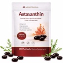 Astaksantyna Suplementy, Astaksantyna Przeciwutleniacze Kapsułki, 180 Softgels, 24mg Każdy, 6 Miesiące dostaw, z mikroalg, Gluten- Free, Nie-GMO, Wspiera zdrowe, Zrównoważony styl życia