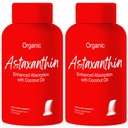 Zaawansowany Bionetix 2 Pack Triple Strength AstaQuil ™ Astaxanthina 12 mg Wysoka Biodostępność Formuła, 120 Softgels Organic Coconut Oil for Enhanced Absorption. Potężny przeciwutleniacz Eye Joint Heart Health