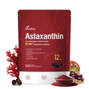 VivoNu Astaksantyna 12 mg Suplementy, 240 Softgels, Świeży Haemococcus Pluvialis 10 in 1 Astaksantyna Suplementy przeciwutleniające, Wspomaga Oko, Skóra, Wspólne, Mózg, Serce i System immunologiczny Zdrowie
