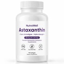 Nutrawell Astaksantyna - Codzienne przeciwutleniacze suplement wellness z naturalnie zakwaszona Astaksantyna Czysta Formuła dla aktywnego dorosłego stylu życia Łatwy do wzięcia kapsułki - 90 Softgels (1)