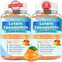 Bezcukrowe gumki luteina 25mg, Luteina i Zeaksantyny Suplementy dla zdrowia oczu, 13- in-1 Formuła do pielęgnacji oczu z Omega- Bilberry Saffron- Vision Health, Oko Strain, Suchość oczu, Wegan pomarańczowy Flavor 120 Cts