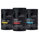 Sports Research ® Multivitamin Pack w / CherryPure ® Tart Cherry Fruit Complex 800mg, Witamina D3 5000iu + K2 100mcg oraz Alaskan Omega-3 Fish Oil 1250mg - Non-GMO · Sugar- Free · Gluten- Free