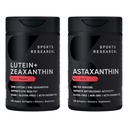 Sports Research ® Eye Support - 20mg Lutein + 4mg Zeaksantyna Made with Lute- Gen ® and 6mg Astaxanthin Supplement from Islandzki Astalif (120 Softgels Each)