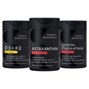Sports Research ® Antioksydant Support Pack w / Astaksantyna 12 mg, Witamina D3 5000iu + K2 100mcg i Lutein 20mg + Zeaksantyna 4 mg Supplements - Vegan Certified · Non-GMO · Gluten & Soy Free