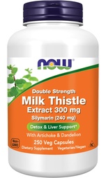 Teraz Foods Supplements, Silymarin Milk Thistle Extract 300 mg z karczocha i mniszka, podwójna siła, Wspomaga czynność wątroby *, 250 Kapsułki Veg (1)