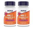 Teraz suplementy, MK- 7 Witamina K-2 100 µg, Wspomaganie układu sercowo- naczyniowego *, Wspiera zdrowie kości *, 180 Kapsułki Veg (Opakowanie 2)