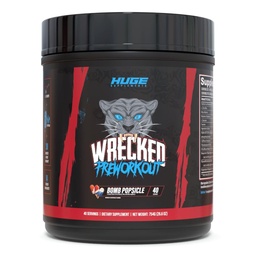 Wrecked pre Workout Powder, Advanced Formula, Wzmacnia energię, Focus, Pompy & Performance, 10g L- Citrulline, 6.4g Beta Alanine, 5g Tyrosine, 1g Alpha GPC, 375mg Fast- Acting Caepine & More (40 Służenie)