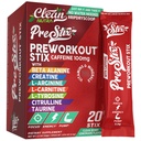 Clean Nutraceuticals Pre Workout Powder Energy Sticks - Caffeine 100mg, Energy Drink Mix, Creatine Monohydrate, Beta Alanine, L-Citrulline, L-Tyrosine, L-Carnitine, Electrolyte Hydration Packets 20 Ct