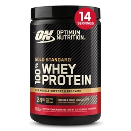 Optimum Nutrition Gold Standard 100% Proszek białkowy serwatki, podwójna bogata czekolada, 1 funt (Opakowanie po 1)