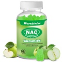 Gummeje NAC dla dorosłych i dzieci 1200mg, suplement NAC N- Acetylo Cysteina, Wsparcie immunologiczne, NAC Chewable Support Liver Health, Cukier wolny, Green Apple Flavor