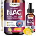 Liposomal Liquid NAC Supplement N- Acetylo Cysteina Drops, N Acetylo Cysteina 600mg z Glutationem, Resveratrol & Cynk dla dorosłych i dzieci Wątroba Przeciwutleniacz przeciwciała i skóry, Lemon 2 Fl Oz