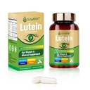 Lutein Eye Vitamin Suplement dla dorosłych - 90 Kapsułek, Pomaga Eye Health z Zeaksantyną, Cynk, Witaminy C & E, Wegan Formuła Blue Light Protection & Macular Support (1)