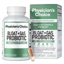 CHOICE Bloat & Gas Probiotic 5- in-1 Proactive Support + Daily Relief - Trawienie & Gut Health- Herbals, Digestive Enzymes, Post & Prebiotyki - Relief gazowy dla dorosłych - Kobiety & Mężczyźni - 30ct