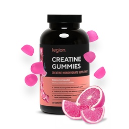LEGION Kreatywna jednowodzian Gummie dla mężczyzn i kobiet - Czyste Chewables dla Muscle Gain, Poprawa Endurance & Post Workout Recovery - Suplement kreatury dla maksymalnej absorpcji (Pink Lemonade)