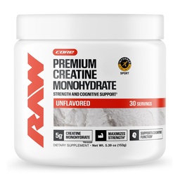 RAW Nutrition Creation Monhydrate Powder, Unflavored (30 Servings) - Mikronizowany Monowodny suplement do ćwiczeń, Budować mięśnie i siłę - Proszek dla kobiet i mężczyzn