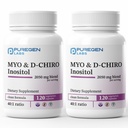 Puregen Labs Inositol Supplement | Myo Inositol & D-Chiro Inositol 2050mg - 240 Veggie Caps | No Harmful Additives | Non-GMO, NO Gluten and Dairy - 2Pack