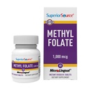 Superior Source Methyl Folate 1000 mcg - Folate Supplement for Women & Methylled Folate Supplement - Methylled Folate Supplement Wspiera zdrowy system nerwowy i komórki czerwonej krwi - 60 Podjęzykowe tabletki rozpuszczające