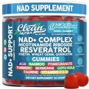 Youth Bloom NAD+ Supplement Gummies Resveratrol Fisetin Wheat Germ Berberine Taurine Turmeric Collagen Astaxanthin Nicotinamide Gotu Kola Pomegranate Vitamin C & E 60 Ct by Clean Nutra