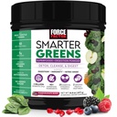 Force Factor Smarter Greens Superfoods Proszek do wspomagania trawienia, Gut Health, Bloating, Zielone Proszek z probiotyki, Prebiotyki, Enzymy trawienne, & Adaptogens, Pomegranat Berry, 30 Słupki