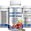 Hawthorn Berry 4: 1 Ekstrakt (120 kapsułek) Wsparcie układu immunologicznego, Super Antioksydant, Hawthorn Berry Kapsułki skoncentrowane z 2660mg Jagody