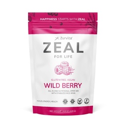 Zurvita - Zeal for Life 30- Day Wellness Bag - Wild Berry Flavor - Daily Nutritional Supplement for Vitality, Immunitet, & Ogólny Wellness - 420 Grams