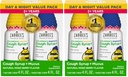 Syrop miodu dla dzieci Zarbee + Mucus Day & Night Value Pack, Daytime & Nighttime Toddler Syrop z kaszlu, Dark Honey, Ivy Leaf Extract, Rumianek, Mieszany Flavor Berry, 4 Fl Oz, (Opakowanie po 4)
