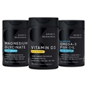 Sports Research® Multivitamin Pack - High Potency Vitamin D3 5000 IU (360 Liquid Softgels), Magnesium Glycinate 160mg (90 Capsules), and Alaskan Omega-3 Fish Oil 1250mg (90 Softgels)