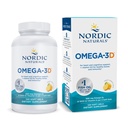 Nordic Naturals Omega- 3D, Lemon Flavor - 120 Soft Gels - 690 mg Omega- 3 + 1000 IU Witamina D3 - Olej rybny - EPA & DHA - Wsparcie immunologiczne, Zdrowie mózgu i serca, Zdrowe kości - Nie-GMO - 60 Służenie