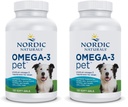 Nordic Naturals Omega-3 Pet, Unflavored - 120 Soft żele - 330 mg Omega-3 Per Soft żel - Olej rybny dla psów z EPA & DHA - Promotes Heart, Skóra, Płaszcz, & Zdrowie immunologiczne (Opakowanie 2)