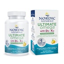 Nordic Naturals Ultimate Omega Plant Based Witamina z witaminą D3 + K2- 60 Wegetariańskie miękkie żele - 1210 mg Omega- 3s Plus 2000 IU D3 i 90 mcg K2 - Promotes Brain Health - Non GMO - 30 Servings