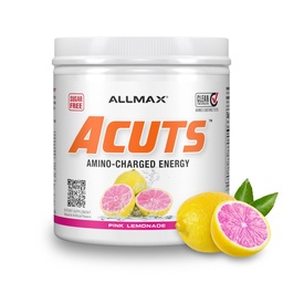 ALLMAX AMINOCUTS Nutrition (ACUTS), Amino-Charged Energy Drink with Tauryne, L- Karnityna, Green Coffee Bean Extract, Różowa Lemoniada, 30 Słupki