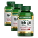 Nature 's Bounty Odorless Fish Oil, 1200mg Omega-3 per serving including EPA & DHA, Wspiera zdrowie serca, Oczyszczony do eliminacji rtęci, Powleczone softgels, Gluten Free, No Shellfish, 90 Count, (Pack of 3)