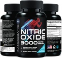 Dodatkowa wytrzymałość Supplement tlenku azotu 3X Siła L Arginina, Cytrulina Malate, AAKG, Beta Alanine - Premium Muscle Supplement Nitric Booster - Natural Energy & Heart Health Support - 120 Kapsułki