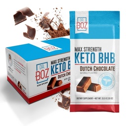 Dr. Boz - Keto BHB Proszek - Czekolada holenderska, 20 Saszetek - Zwiększenie energii i redukcja apetytu - Max Siła Suplement diety - USA Made - 11.7oz (332g)