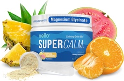 Nello Supercalk Drink Sproszkowany Mix, Tropical Tangerine, L Theanine, Ksm- 66 Ashwagandha, Magnezu Glycinate, Witamina D 3, Suplementy do Relaxation & Focus, Natural, No Sugar, Non GMO, 30 Srvg