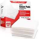 EVERLIT [Extra-Thick] 4''x4'' Sterile Gauze Pad 12-Ply, 150 Pack, Individual Wrapped, Ultra Absorbent Large Non-Woven Medical Gauze Sponges for Wound Care Home First Aid Kit