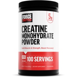 Siła czynnika kreatynowego monohydrat Proszek mikronizowany 500G, 5g Dawka do wsparcia wzrostu mięśni, Siła, Odzysk, Cognitive Health & Memory, Unflavored, 100 Służenia, 17.6 Oz