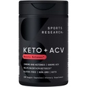 Sports Research ® Keto Plus kapsułki ACV - Dieta Support z 500mg Jabłka Cider Vinegar & 1500mg goBHB ® ketony egzogenne - Gluten Free & Keto Certified - 120 Kapsułek wegetariańskich