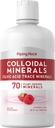 Piping Rock Colloid Minerals Liquid 124; 32 fl oz 124; Fulvic Acid 124; 70 Plant Derived Trace Minerals 124; Malina Flavor 124; Wegetarian, Non-GMO, Gluten suplement