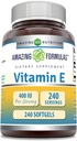 Amazing Supplement Witamina E 124; 400 IU Na Podawanie 124; 240 Softgeli 124; NieGMO 124; Bez glutenu 124; Made in USA