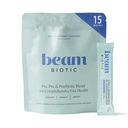 Beam Biotic Probiotics for Women – Gut Health & Digestive Health Powder with Pre, Pro & Postbiotics + Glutathione, Daily Probiotic Drink for Bloating Relief & Gut Balance, 15 Servings, Blue Raspberry