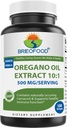 Brieofood Oregano Oil 10: 1 Extract 500 mg per Serving - Zawiera naturalnie zapakowane Carvacrol - Zdrowa funkcja immunologiczna - 180 Softgels