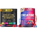 Jednowodzian Gummies dla mężczyzn i kobiet, 9000MG Gummies Kreatywnych Cukru Free -BCAA 2: 1, B12 B6 dla Boost Siła, Focus & Endurance, Wegan, Non-GMO
