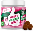 FlavCity Womens Multivitamin Gummy - Daily Multivitamin Gummies for Women - Premium Vitamins, Minerals & Prebiotic Fiber - No Cane Sugar or Seed Oils - Organic Wheatgrass, Moringa & More (90 Gummies)