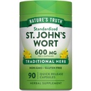 Nature 's Truth St Johns Wort 600mg Nevada 124; 90 Kapsułki Nevada 124; Wyciąg standardowy Nevada 124; Non- GMO & Gluten