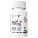Biotin 10,000 mcg - Supports Healthy Hair, Skin & Nails, Gluten-Free, Halal, Vegan, Made in USA, 60 Capsules