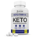 Keto Thrive Keto ACV Pigułki 1275MG Keto Support Blend kapsułki Alternatywne do Keto ACV Gummies skomponowane z Jabłkiem Cider Oliwa z oliwek Extra Virgin Oil Powder Green Tea Leaf 60 Kapsułki
